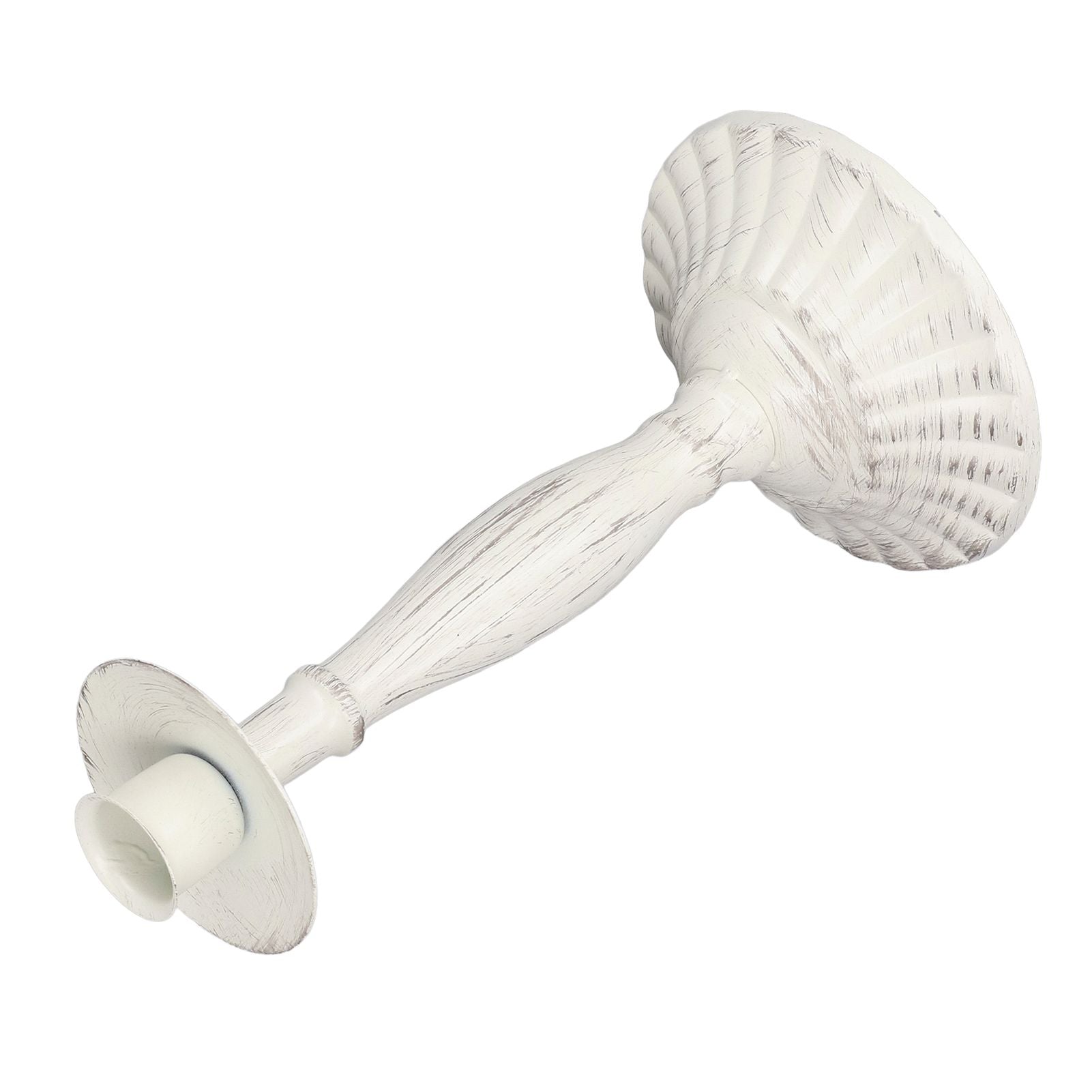 Candle Holders White Iron Material Retro Style Decorative Candlestick Pedestal for Home Decoration