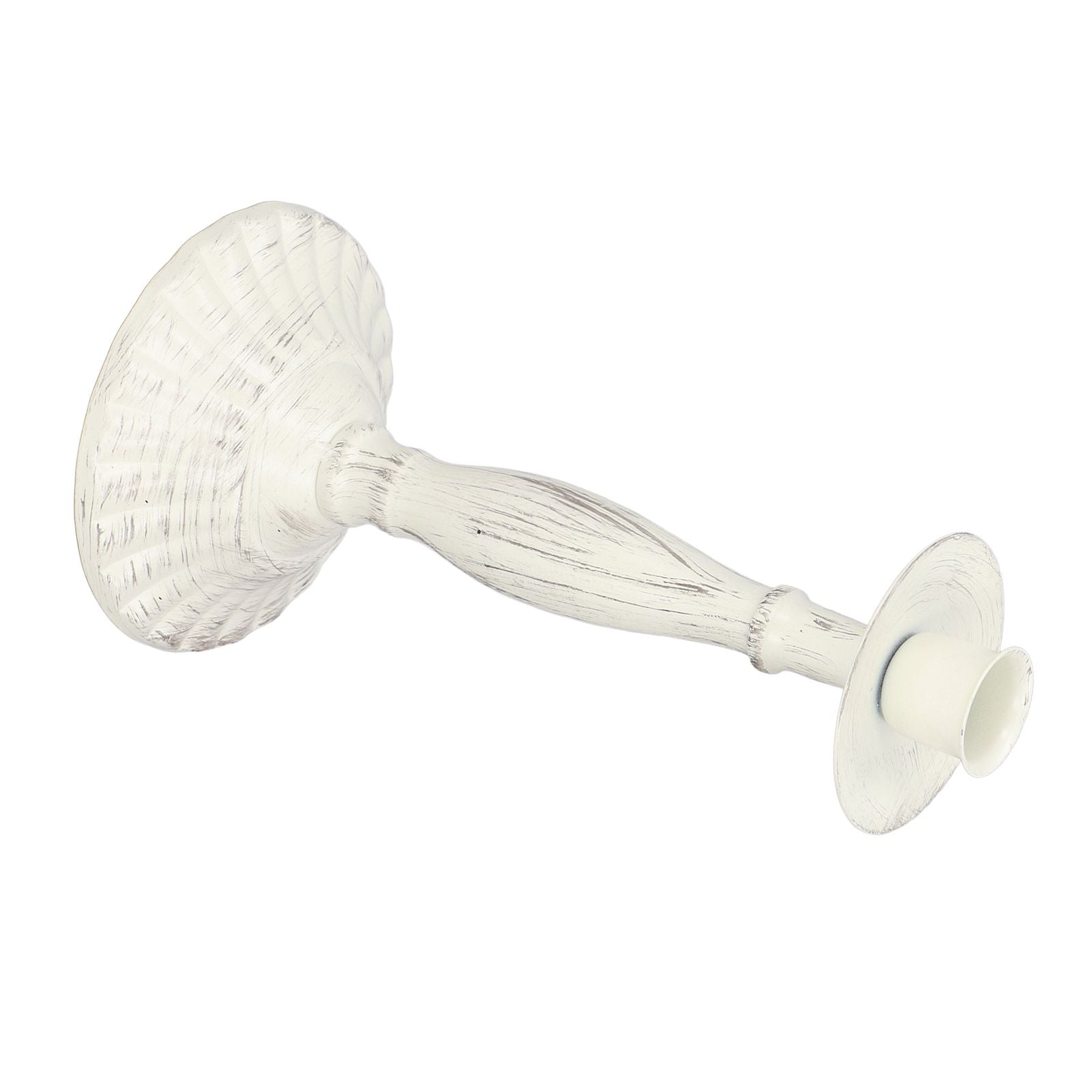 Candle Holders White Iron Material Retro Style Decorative Candlestick Pedestal for Home Decoration