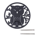 Hanging Candleholder Iron Retro Style Innovative Wall Mounted Candle Holder for Home Wall Decorations Black Laser Plate A