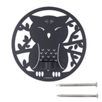 Hanging Candleholder Iron Retro Style Innovative Wall Mounted Candle Holder for Home Wall Decorations Black Laser Plate A