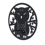 Hanging Candleholder Iron Retro Style Innovative Wall Mounted Candle Holder for Home Wall Decorations Black Laser Plate A
