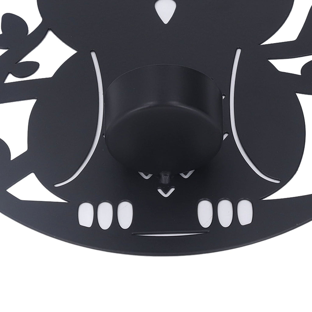 Hanging Candleholder Iron Retro Style Innovative Wall Mounted Candle Holder for Home Wall Decorations Black Laser Plate A