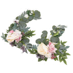 2pcs Hanging Flowers Swag ABS Artificial Decorative Arch Flowers with Bandage for Wedding