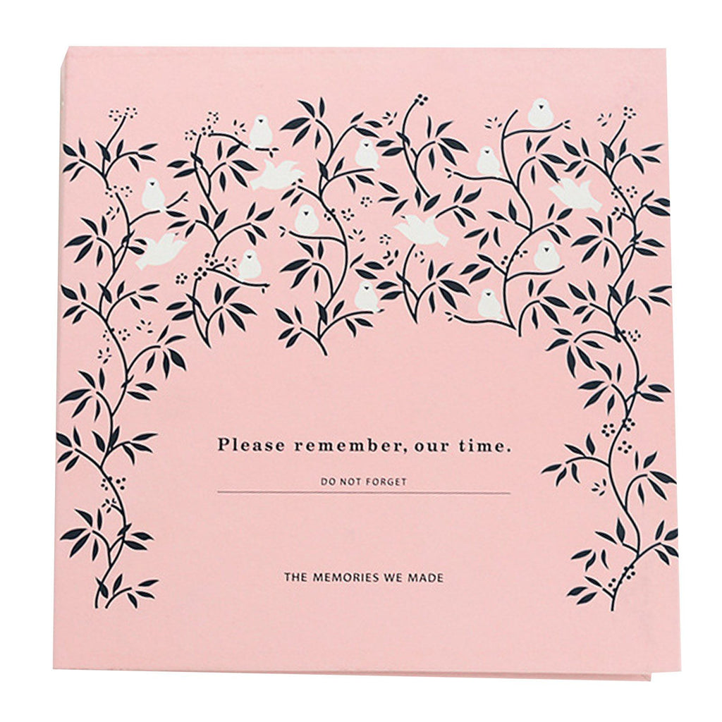 Self Adhesive Photo Album Binder DIY Scrapbook Albums Writable Inner Page Album Book for Commemoration Pink Sparrow