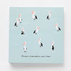 Self Adhesive Photo Album Binder DIY Scrapbook Albums Writable Inner Page Album Book for Commemoration Blue Pelican