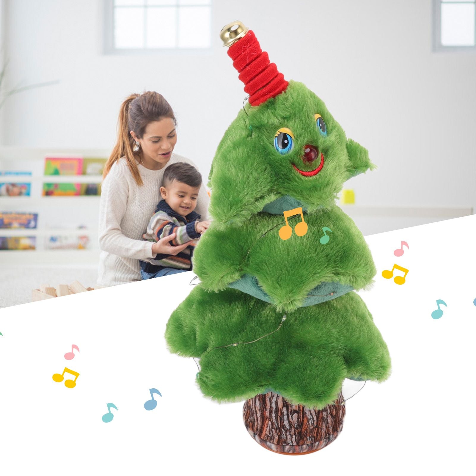 Singing Dancing Christmas Tree 8 Songs Electric Singing Xmas Tree for Christmas Tree Toys Dancing Stump Christmas Tree