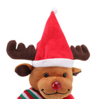 Electric Music Christmas Toy Doll Dancing Singing Glowing Swinging Plush Toy for Kids Adults Christmas Elk