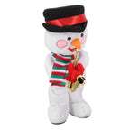 Electric Music Christmas Toy Doll 8 Songs Continuous Play Dancing Singing Glowing Swinging Plush Toy for Kids Adults Christmas Snowman