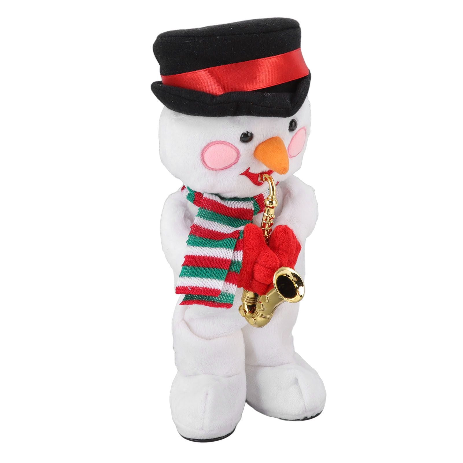 Electric Music Christmas Toy Doll 8 Songs Continuous Play Dancing Singing Glowing Swinging Plush Toy for Kids Adults Christmas Snowman