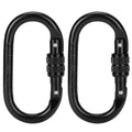 2Pcs Carabiner Alloy Steel O shaped Security Buckle for Hammock Outdoor Climbing Mountaineering