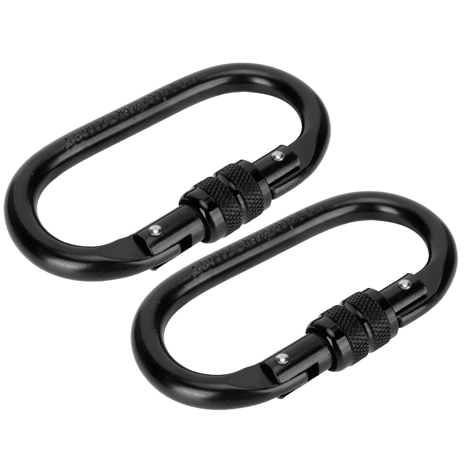 2Pcs Carabiner Alloy Steel O shaped Security Buckle for Hammock Outdoor Climbing Mountaineering
