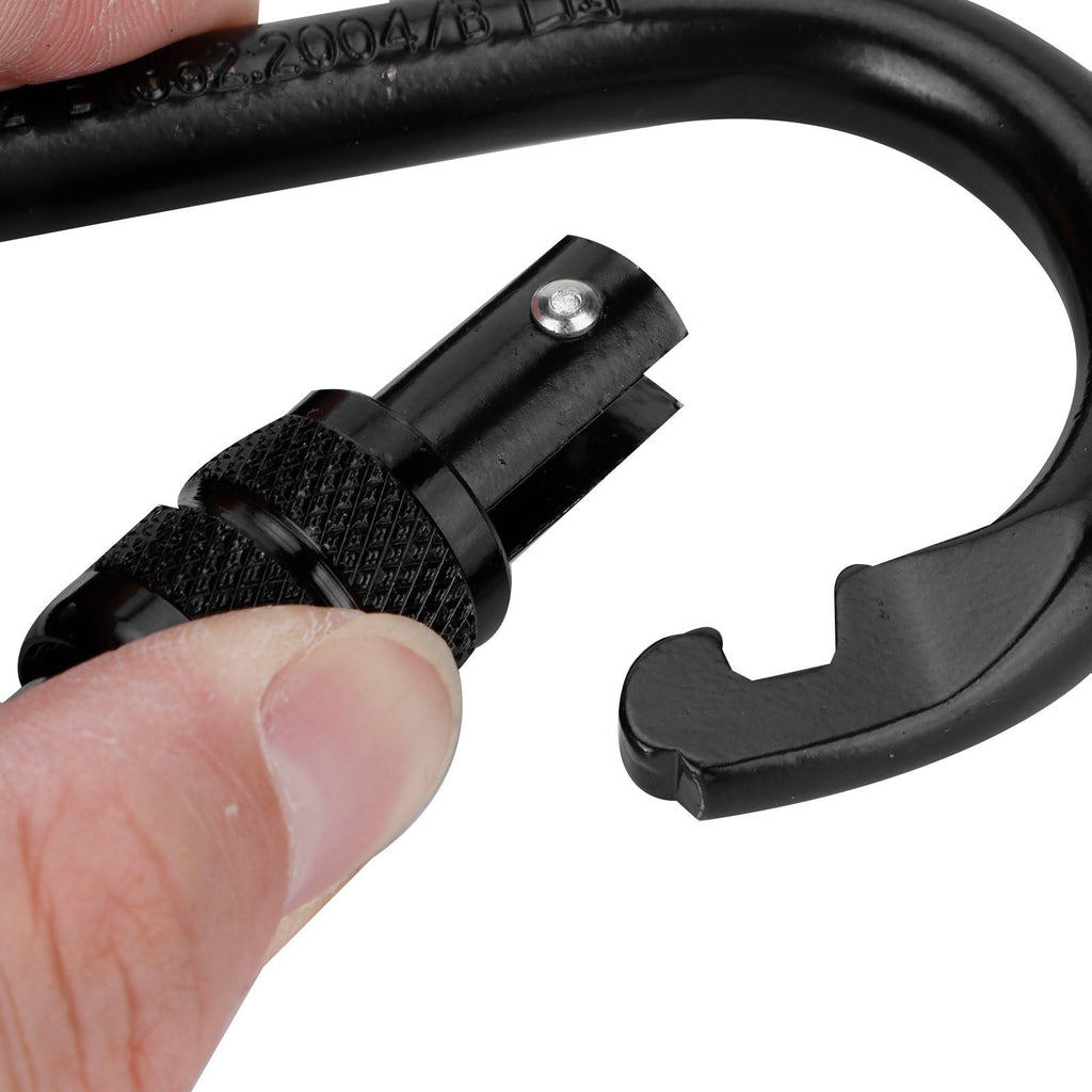 2Pcs Carabiner Alloy Steel O shaped Security Buckle for Hammock Outdoor Climbing Mountaineering