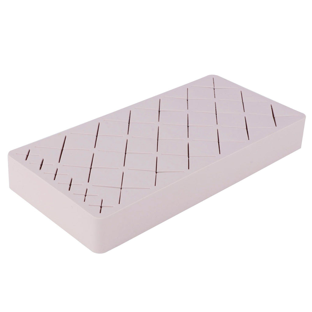 24 Slots Silicone Lipstick Organizer Makeup Cosmetics Holder Storage Box Display StandPink