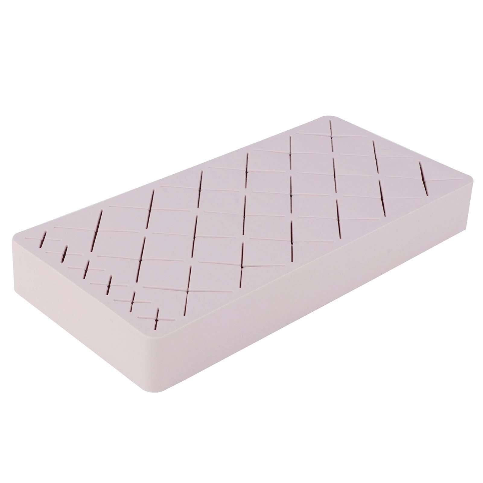 24 Slots Silicone Lipstick Organizer Makeup Cosmetics Holder Storage Box Display StandPink