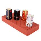 24 Slots Silicone Lipstick Organizer Makeup Cosmetics Holder Storage Box Display StandRed