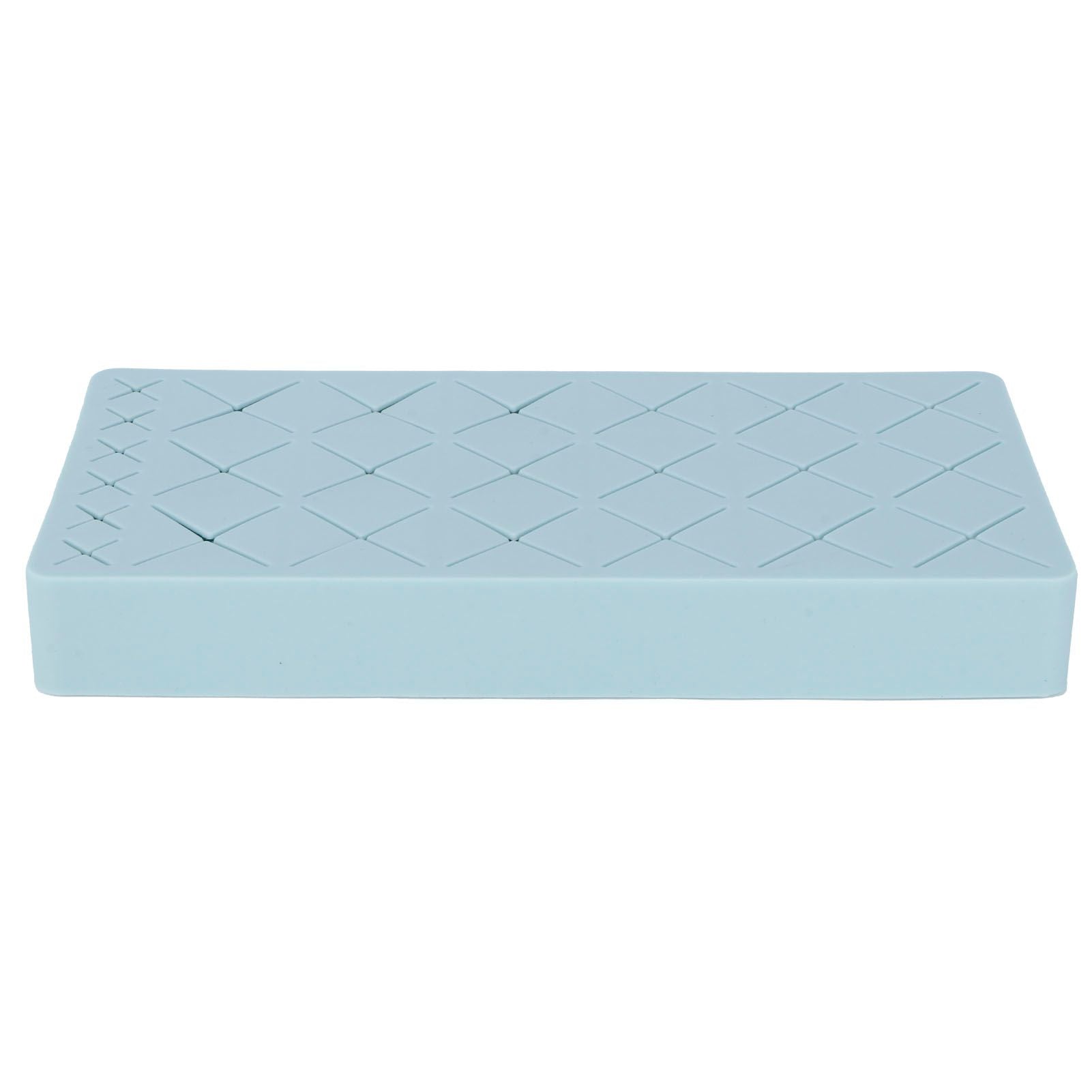 24 Slots Silicone Lipstick Organizer Makeup Cosmetics Holder Storage Box Display StandBlue