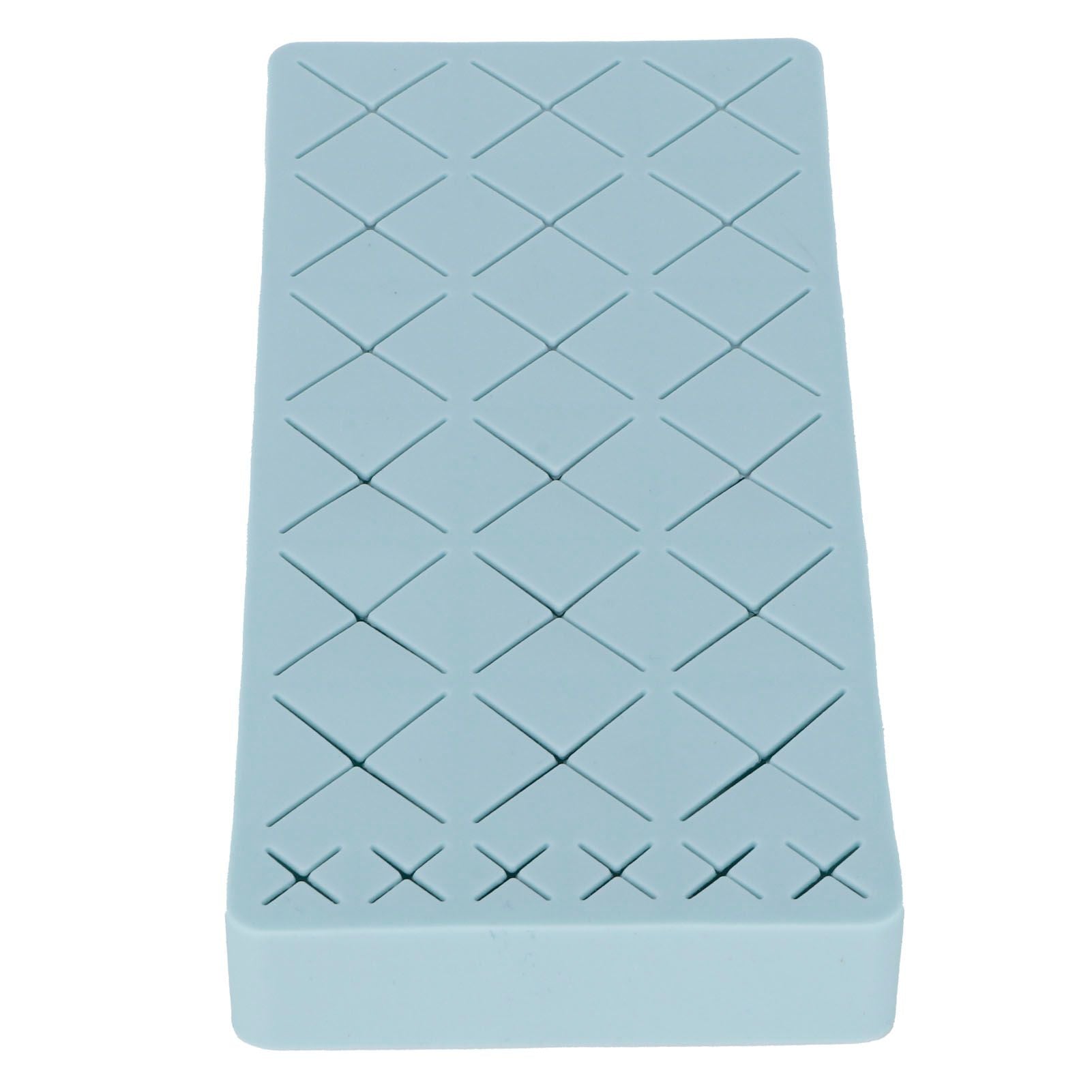 24 Slots Silicone Lipstick Organizer Makeup Cosmetics Holder Storage Box Display StandBlue