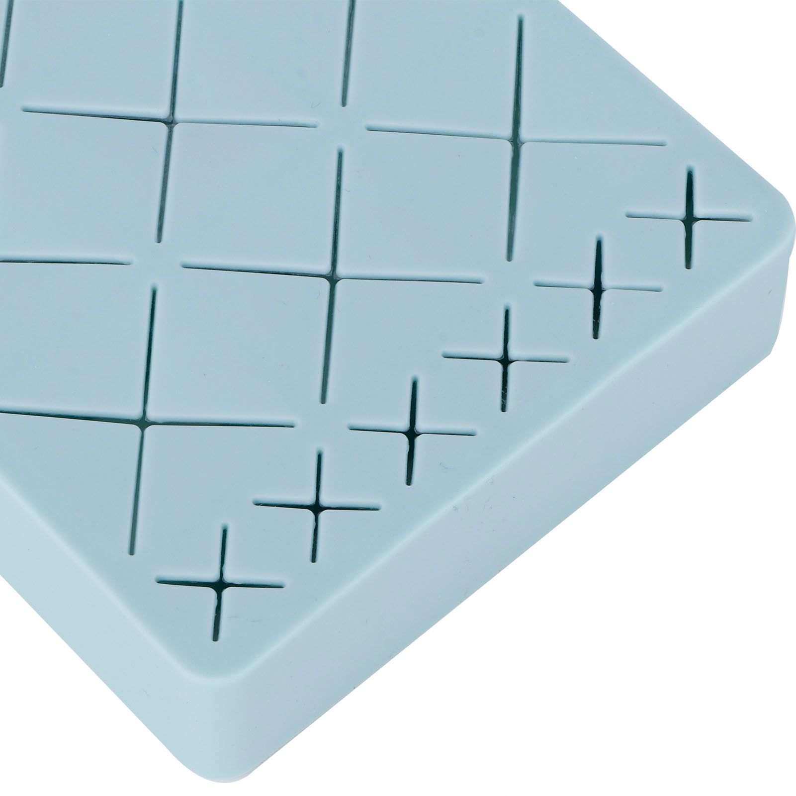 24 Slots Silicone Lipstick Organizer Makeup Cosmetics Holder Storage Box Display StandBlue