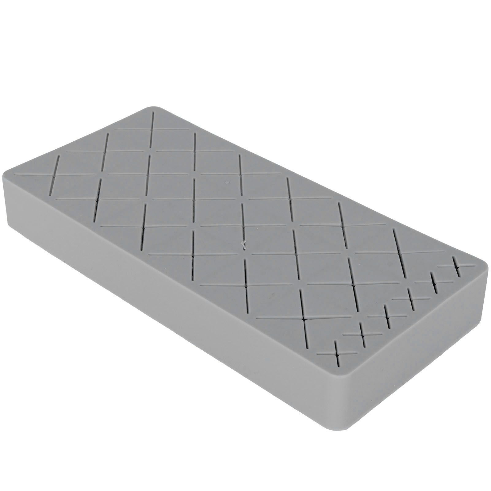 24 Slots Silicone Lipstick Organizer Makeup Cosmetics Holder Storage Box Display StandGray