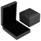 LED Jewelry Display Pendant Necklace Gift Box Ring Case Engagement Wedding SupplyBlack