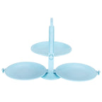 Fruit Tray Portable MultiLayer Folding Plate Modern Living Room Table Fruit Storage Basket(Blue )