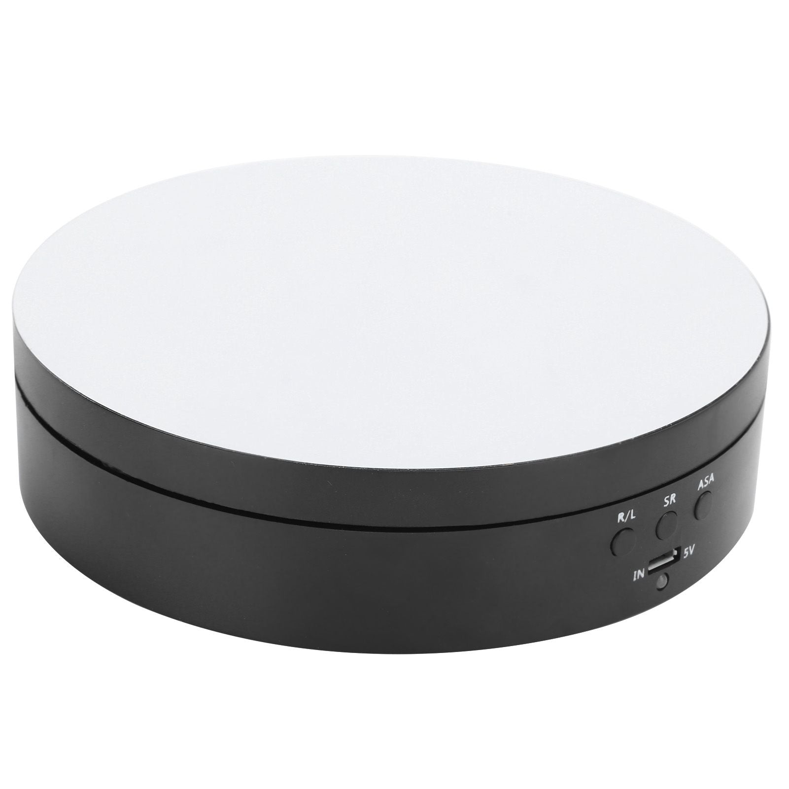 3 Speeds Electric Rotating Display Stand 360 Degree Turntable Jewelry Holder USB ChargingBlack
