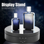 3 Speeds Electric Rotating Display Stand 360 Degree Turntable Jewelry Holder USB ChargingBlack