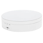 3 Speeds Electric Rotating Display Stand 360 Degree Turntable Jewelry Holder USB ChargingWhite
