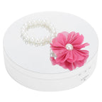 3 Speeds Electric Rotating Display Stand 360 Degree Turntable Jewelry Holder USB ChargingWhite