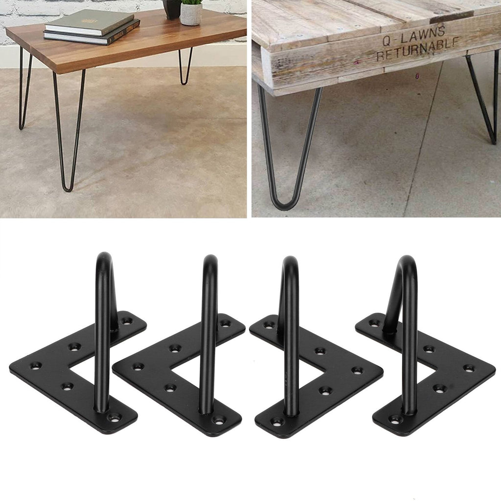 4Pcs Wrought Iron Table Leg U-Shaped Desk Support Legs Furniture Hardware AccessoriesS + Accessories