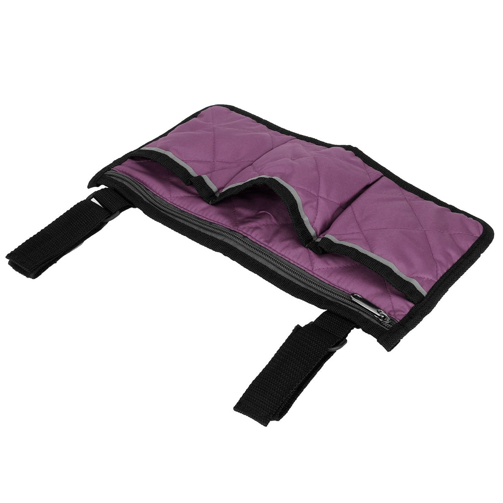 Multifunctional Wheelchair Side Hanging Bag Office Chair Storage Bag Armrest Pouch OrganizerPurple