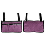 Multifunctional Wheelchair Side Hanging Bag Office Chair Storage Bag Armrest Pouch OrganizerPurple