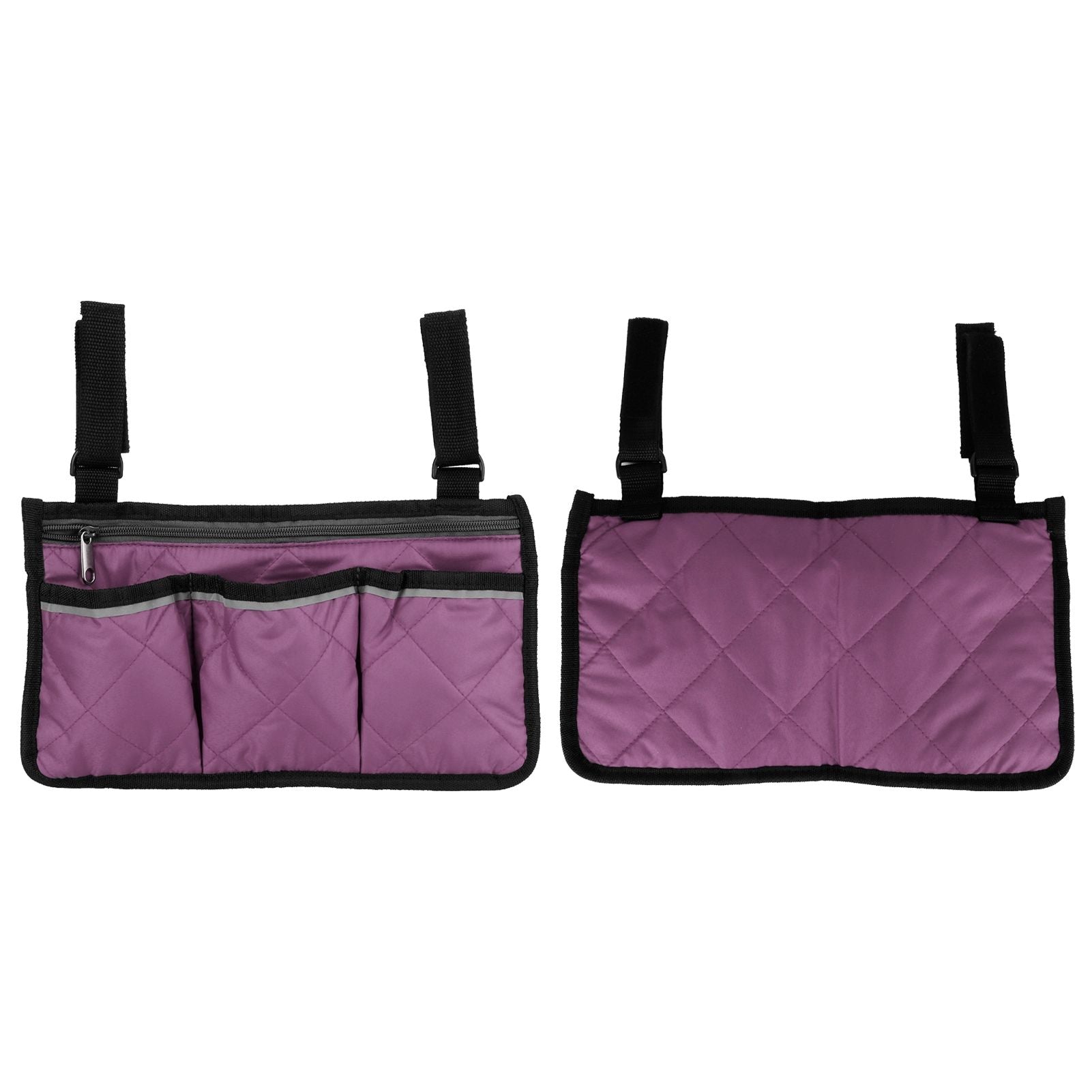Multifunctional Wheelchair Side Hanging Bag Office Chair Storage Bag Armrest Pouch OrganizerPurple