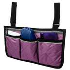 Multifunctional Wheelchair Side Hanging Bag Office Chair Storage Bag Armrest Pouch OrganizerPurple