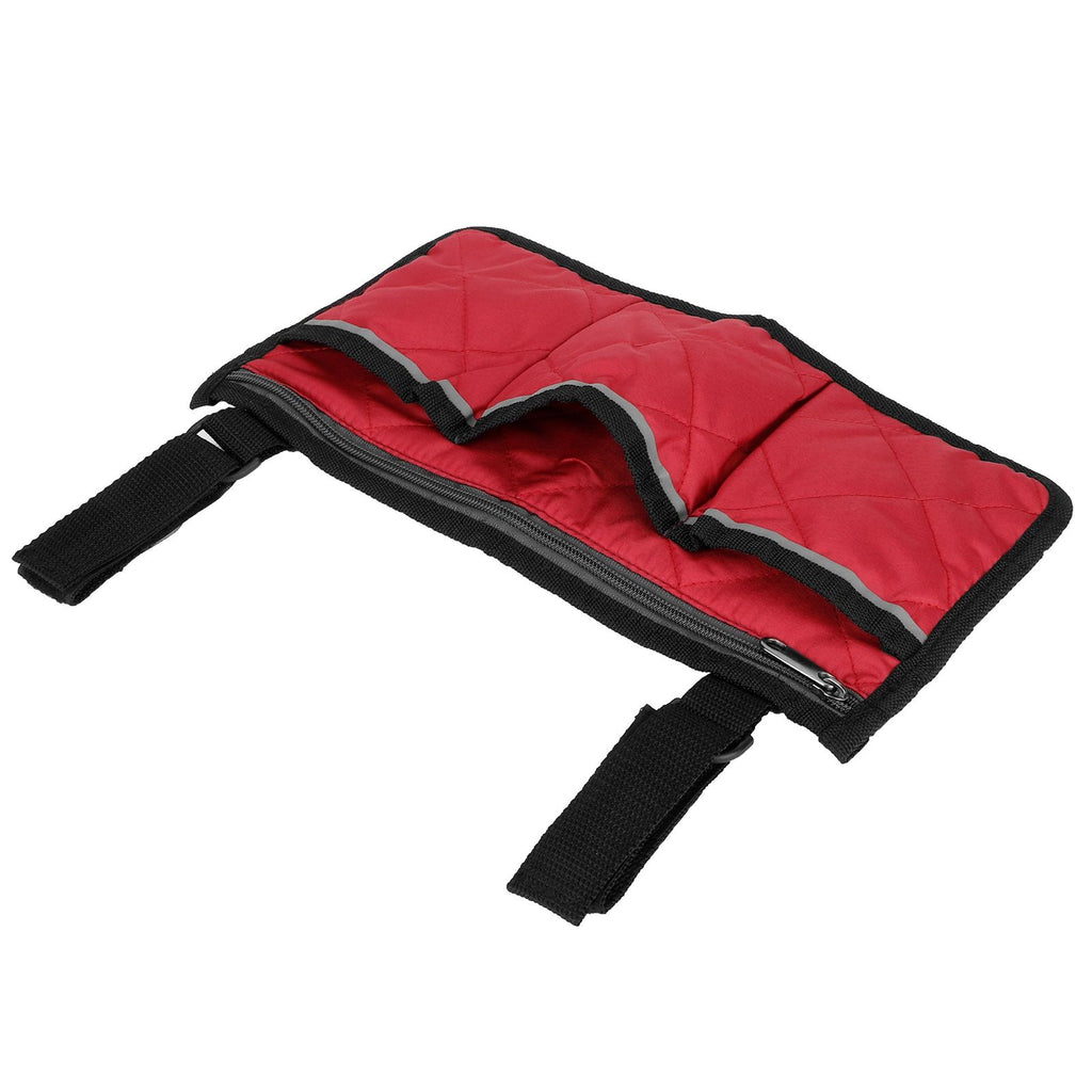 Multifunctional Wheelchair Side Hanging Bag Office Chair Storage Bag Armrest Pouch OrganizerWine Red