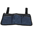 Multifunctional Wheelchair Side Hanging Bag Office Chair Storage Bag Armrest Pouch OrganizerNavy Blue