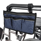 Multifunctional Wheelchair Side Hanging Bag Office Chair Storage Bag Armrest Pouch OrganizerNavy Blue