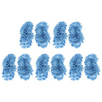 10Pcs Chenille Mop Slippers Multifunction Floor Cleaning Shoes Dust Cleaner AccessoryBlue