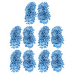 10Pcs Chenille Mop Slippers Multifunction Floor Cleaning Shoes Dust Cleaner AccessoryBlue