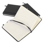 3Pcs PU A6 Business Notepad Hardcover Strap Notebook Diary Stationery Office School SuppliesBlack