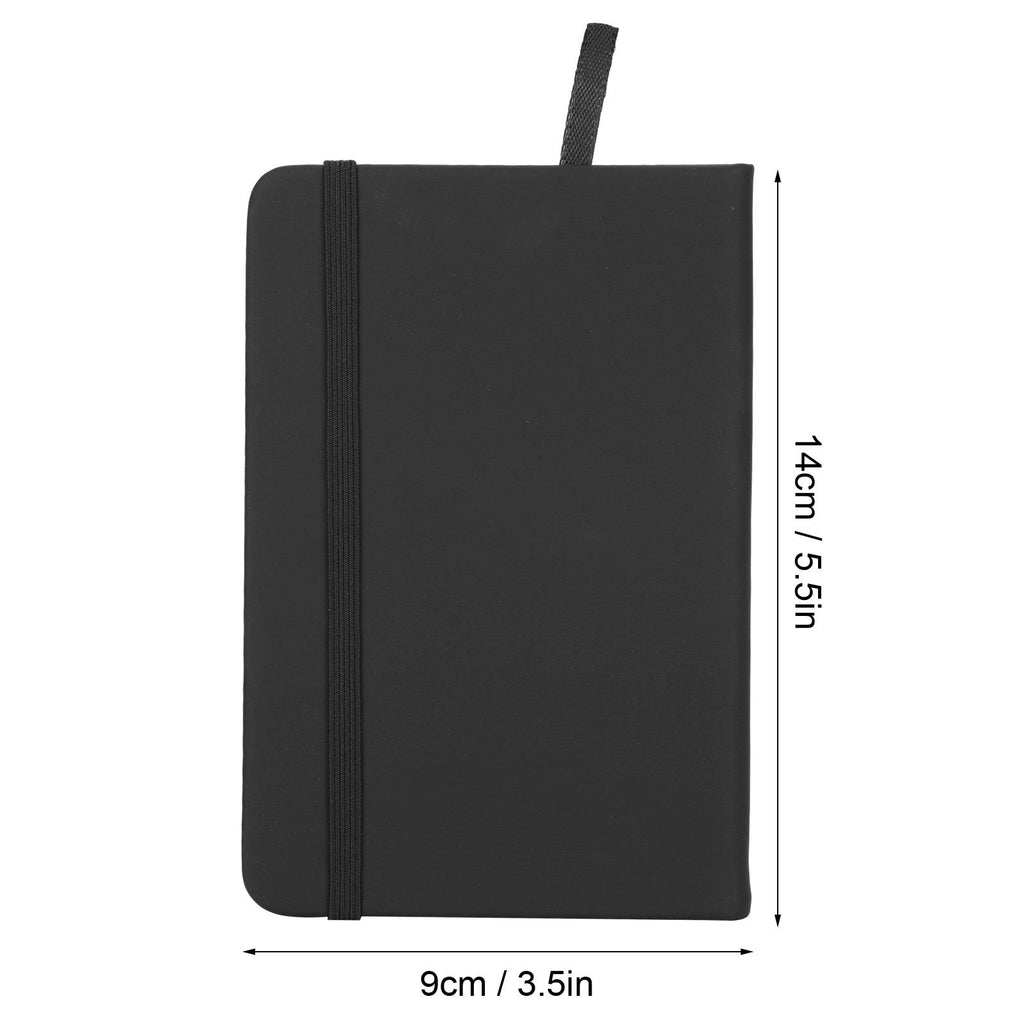 3Pcs PU A6 Business Notepad Hardcover Strap Notebook Diary Stationery Office School SuppliesBlack