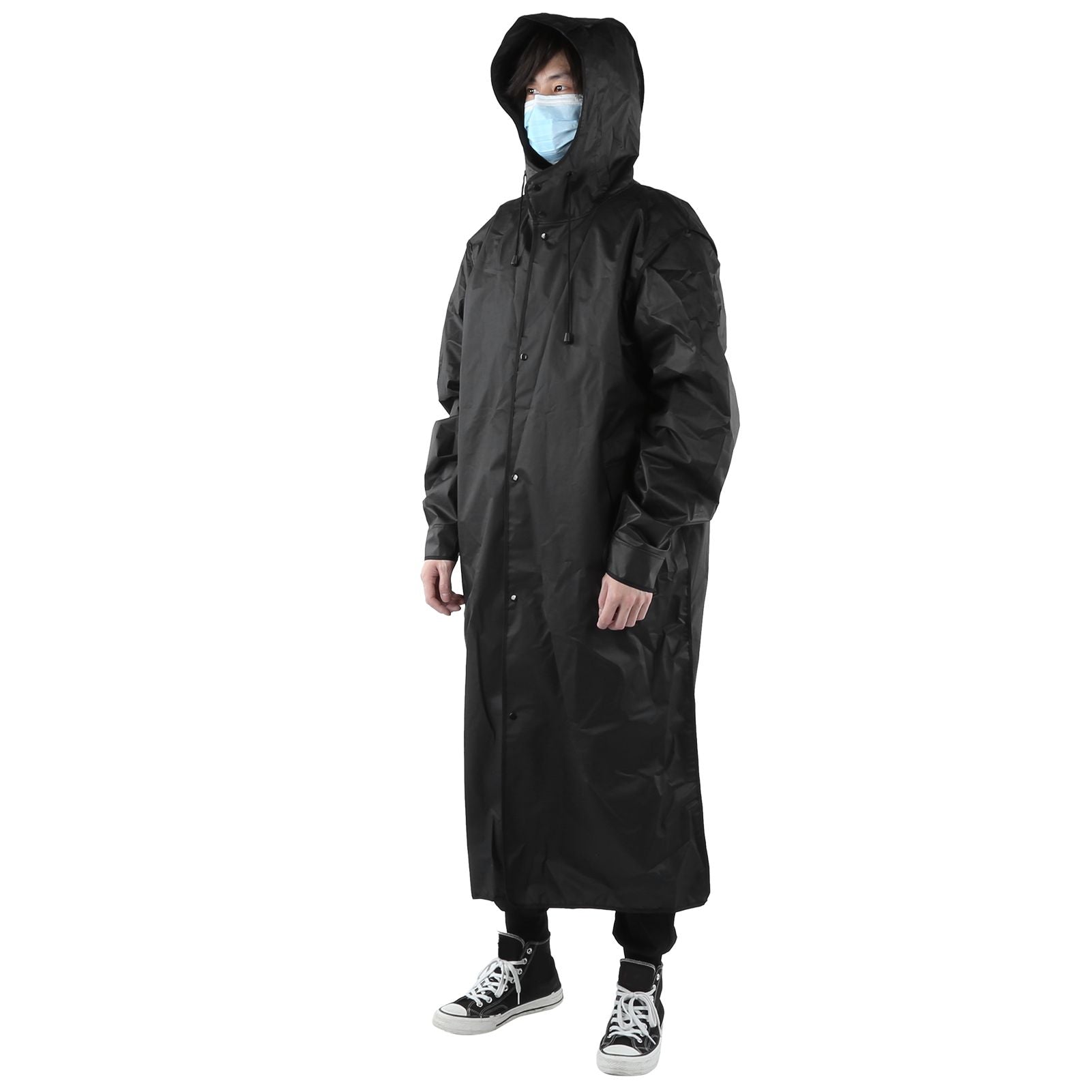 Hooded Raincoat Portable EVA Waterproof Outdoor Rainwear for Camping Hiking RidingXL