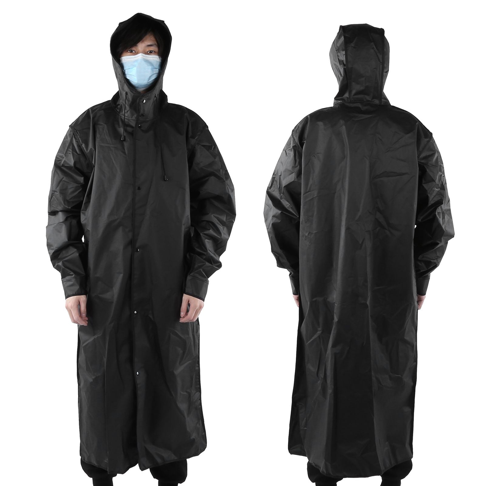 Hooded Raincoat Portable EVA Waterproof Outdoor Rainwear for Camping Hiking RidingXL