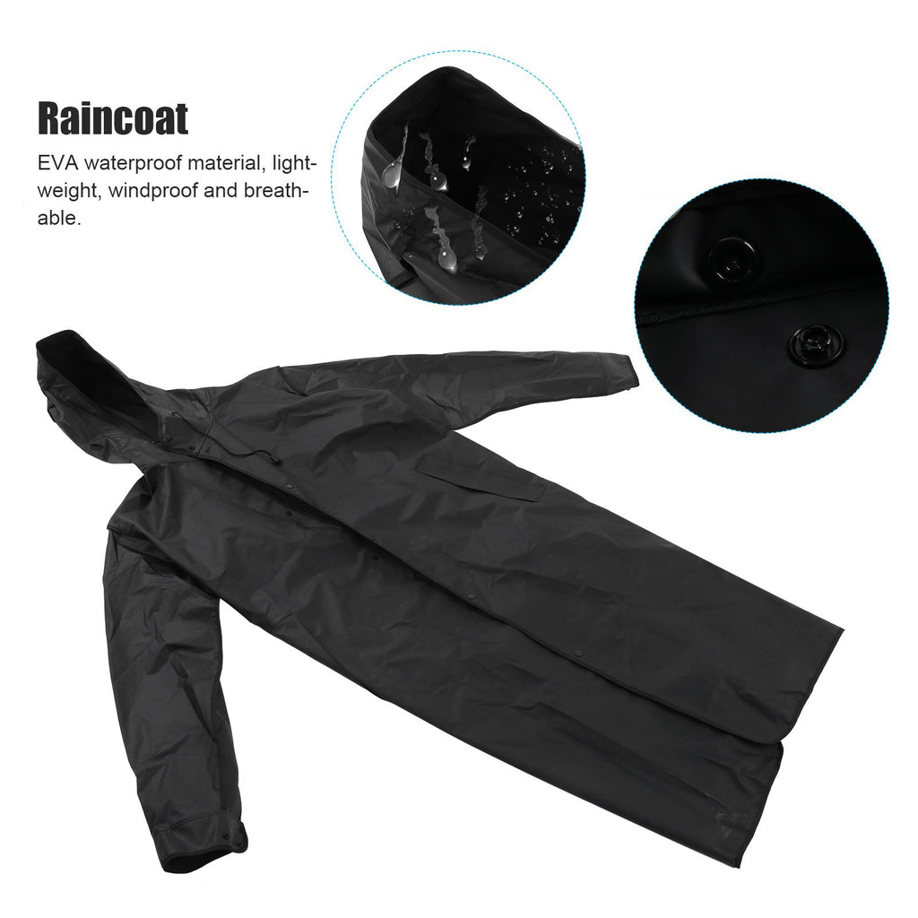 Hooded Raincoat Portable EVA Waterproof Outdoor Rainwear for Camping Hiking RidingXXL