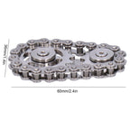 Gyroscope Sprockets Chains Flywheel Stress Relief Decompression Toys for Kids AdultsStainless Steel