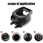 Air Vent Cup Holder Organizer Universal Drink Bottle Rack Stand Car Vehicle AccessoryBlack