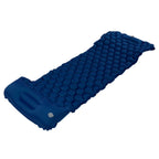 Camping Sleeping Pad Mat Foot Press Inflatable Cushion Mattress for Tent Hiking TravelPurplish Blue