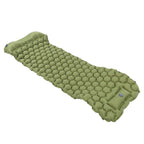 Camping Sleeping Pad Mat Foot Press Inflatable Cushion Mattress for Tent Hiking TravelMilitary Green