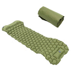 Camping Sleeping Pad Mat Foot Press Inflatable Cushion Mattress for Tent Hiking TravelMilitary Green