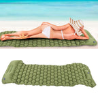Camping Sleeping Pad Mat Foot Press Inflatable Cushion Mattress for Tent Hiking TravelMilitary Green